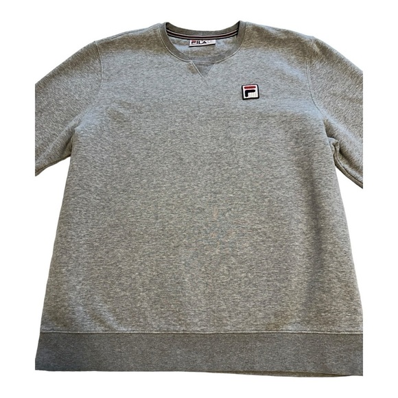 FILA Crewneck Sweat Shirt Long Sleeve Grey - Size Large - Picture 1 of 10